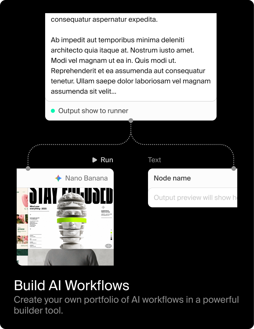 Build AI Workflows — create your own portfolio of AI workflows in a powerful builder tool